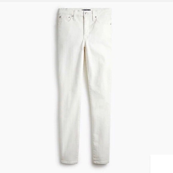 J.Crew 10" highest-rise skinny jean in white denim school preppy NWT - Picture 4 of 7
